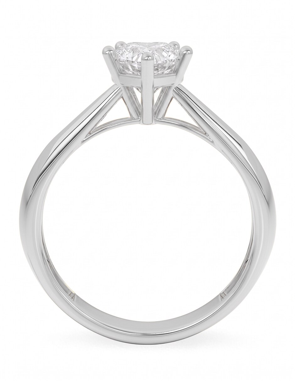 Anillo de compromiso de oro 18 k diamante de laboratorio 4