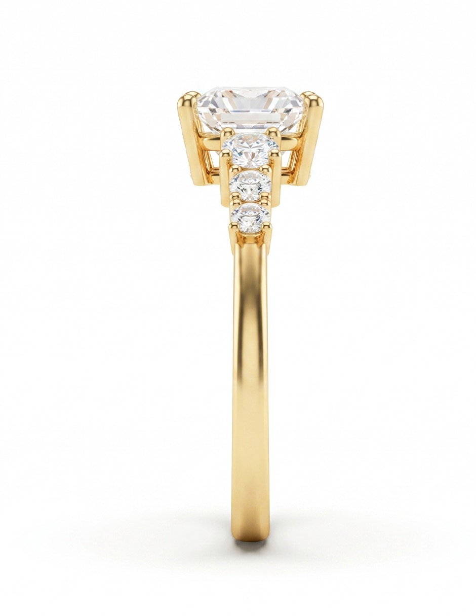 Anillo de compromiso de Oro 14 k Sin colección Diamante de laboratorio 5