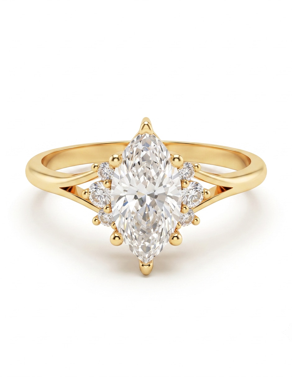 Anillo de compromiso de oro 18 k