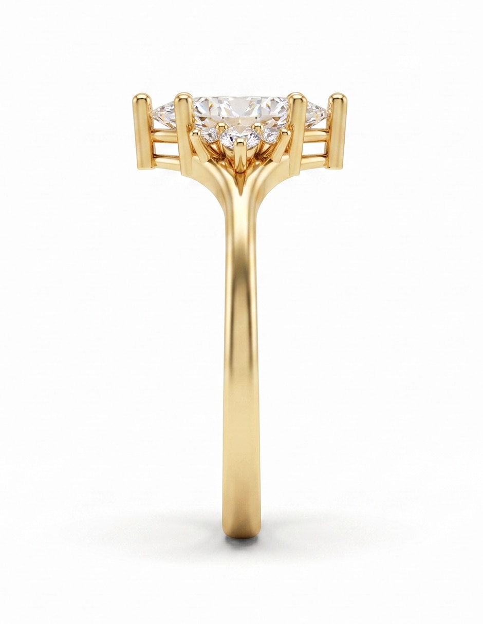 Anillo de compromiso de oro 18 k 7