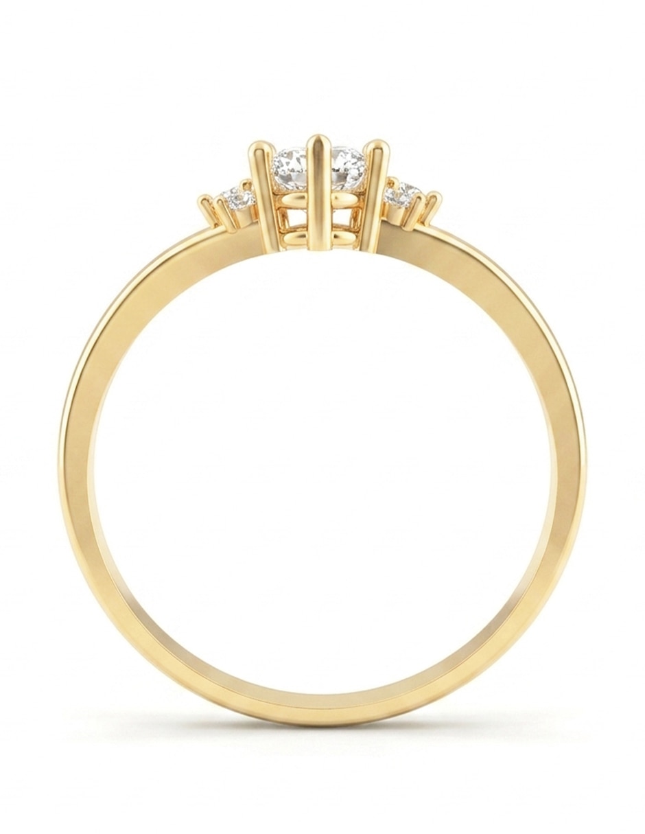Anillo de compromiso de oro 18 k 3