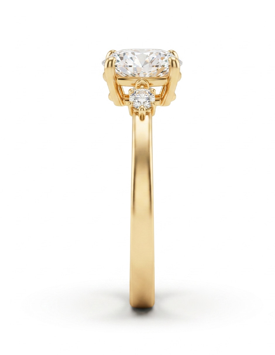 Anillo de compromiso de oro 14 k 5