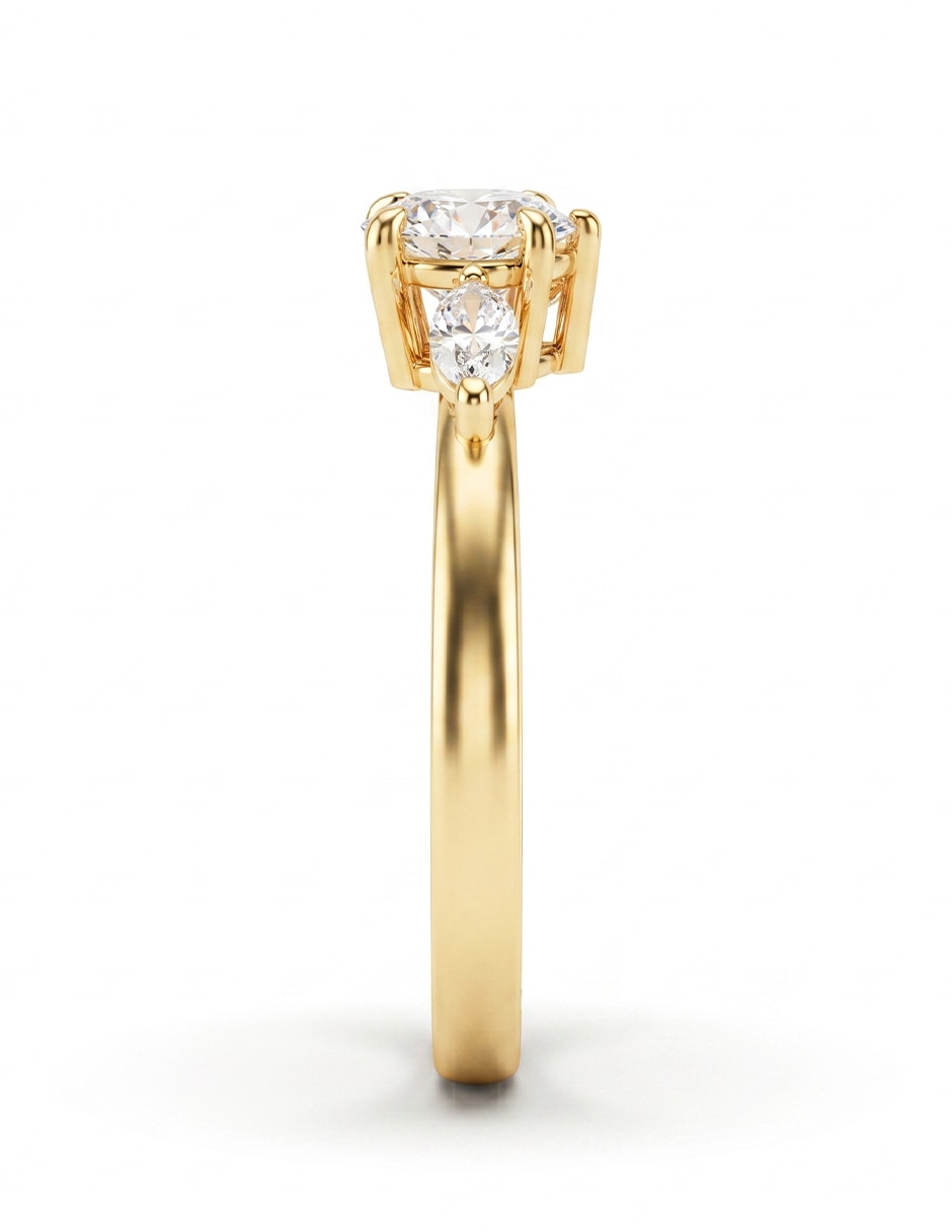 Anillo de compromiso de oro 18 k 5