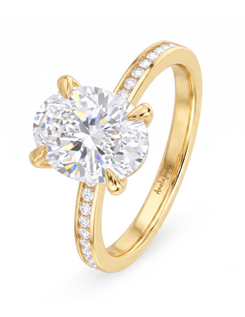 Anillo de compromiso de oro 14 k 5