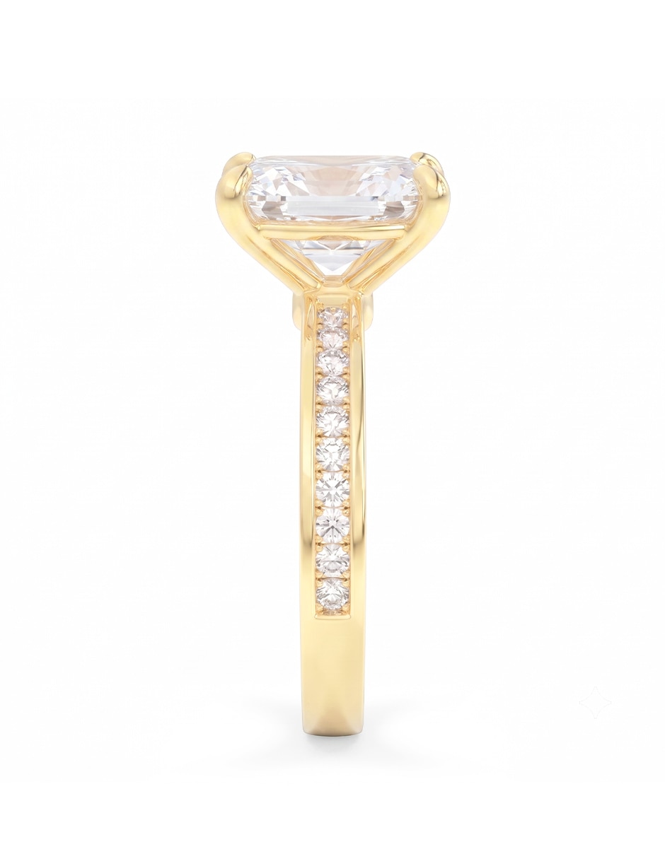 Anillo de compromiso de oro 14 k 4