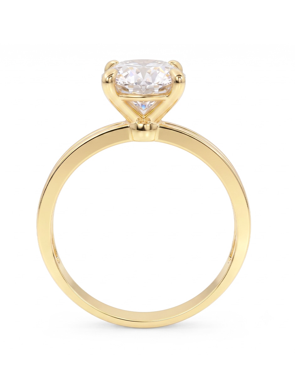 Anillo de compromiso de oro 14 k 3