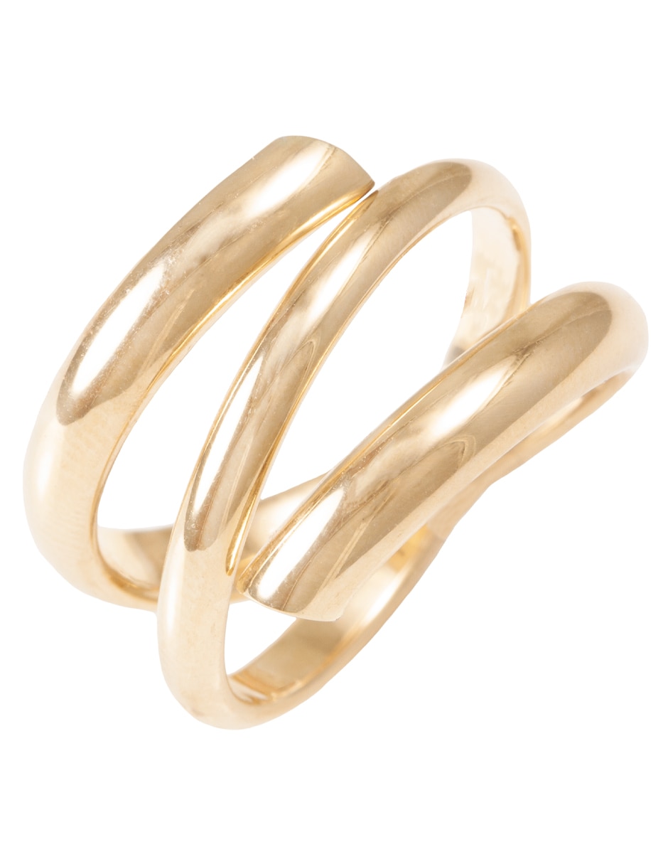 Anillo 14 k de oro amarillo pulido