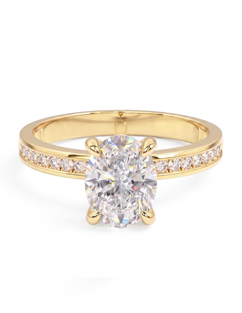 Anillo de compromiso de oro 14 k