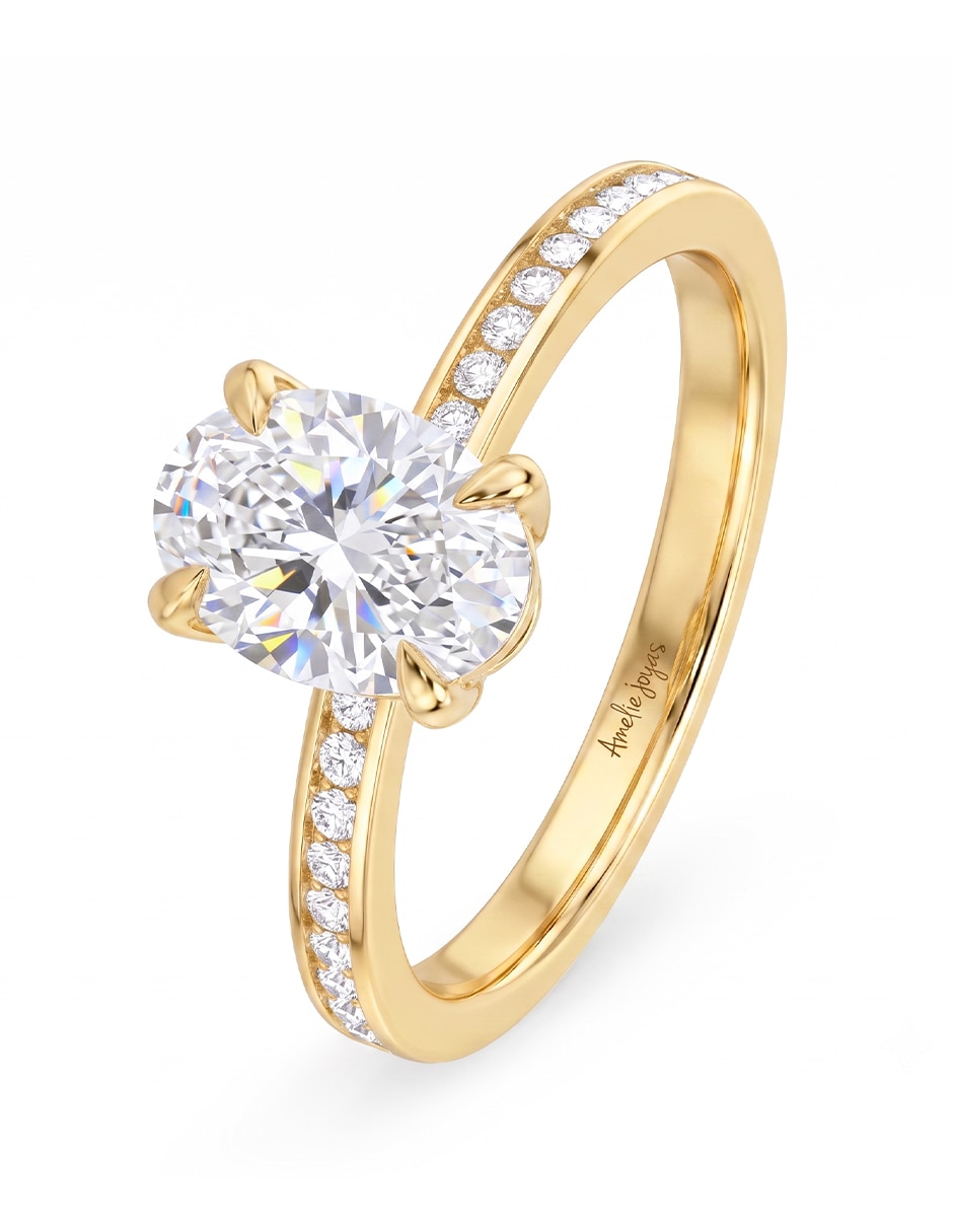Anillo de compromiso de oro 14 k 5