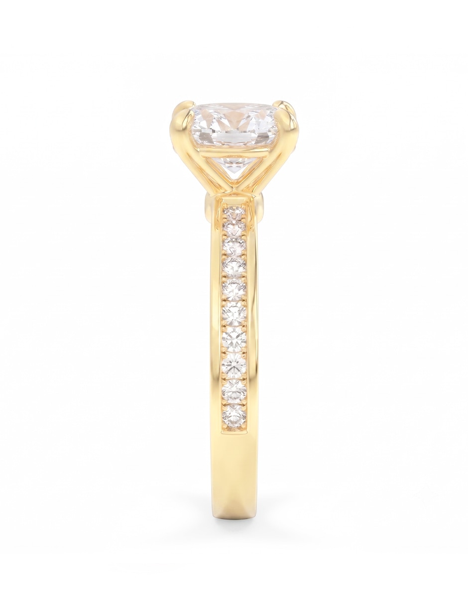 Anillo de compromiso de oro 18 k 4