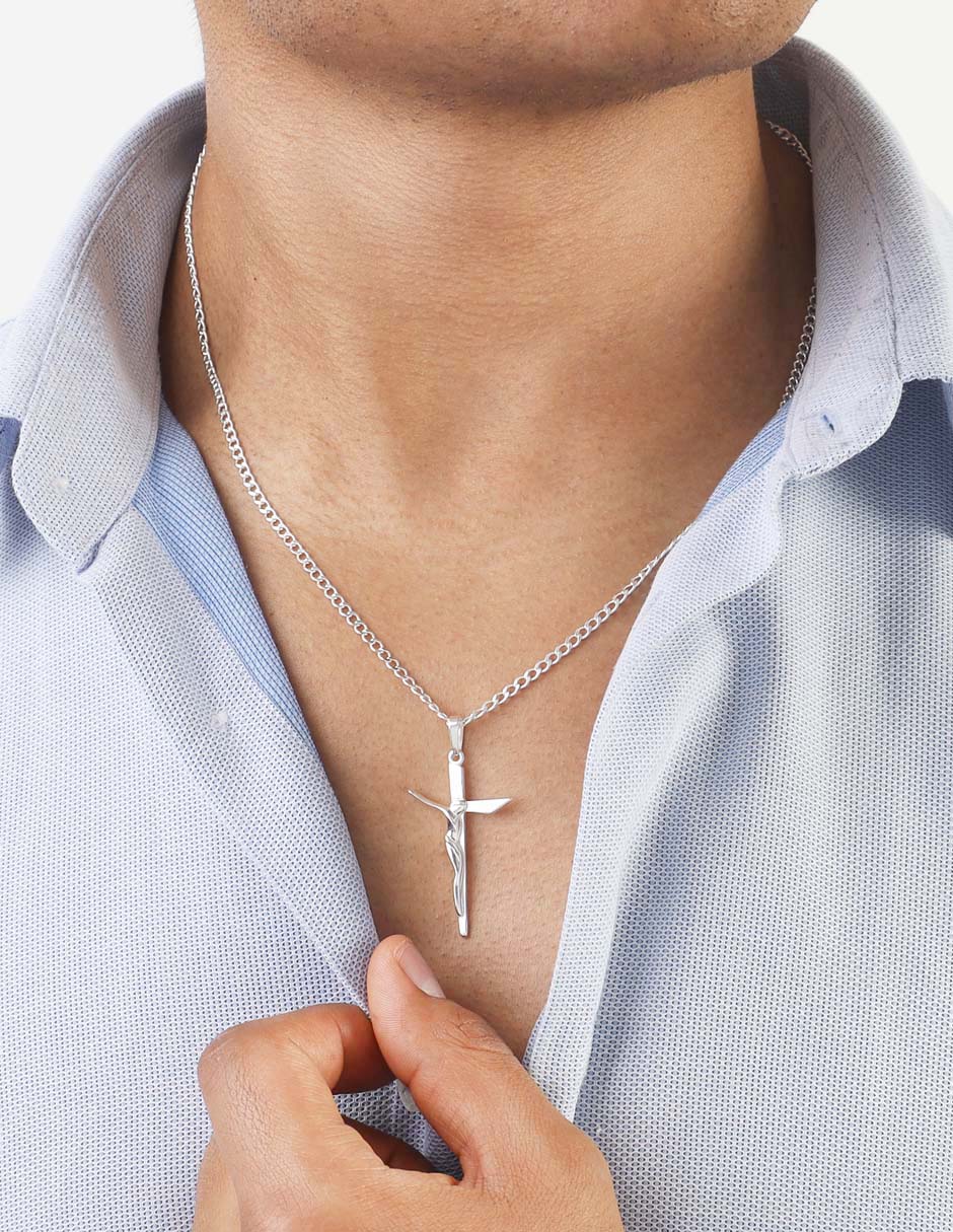 Collar cruz de plata P 925 2