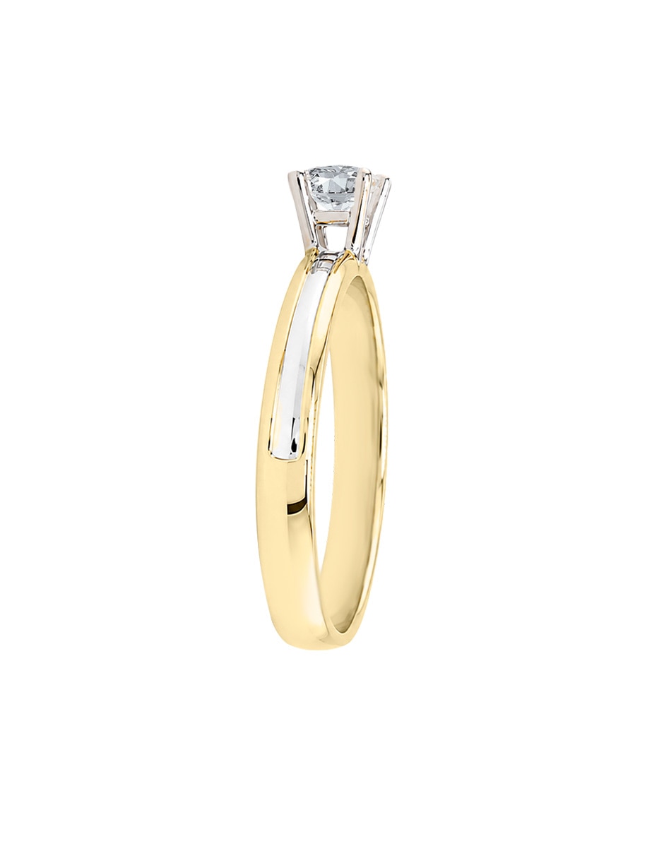 Anillo de compromiso de oro amarillo 14 k monaco diamante 3