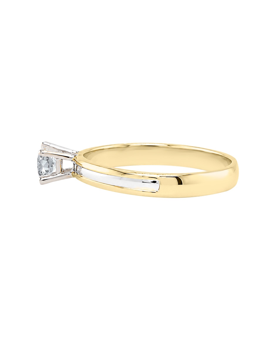 Anillo de compromiso de oro amarillo 14 k monaco diamante 6