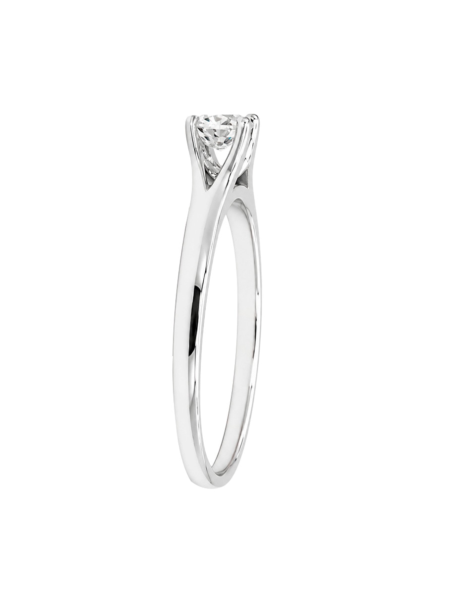 Anillo de compromiso de oro blanco 14 k evadne diamante 2