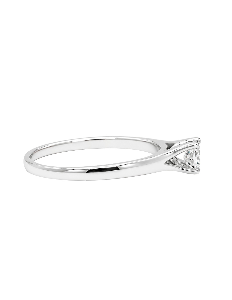 Anillo de compromiso de oro blanco 14 k evadne diamante 3