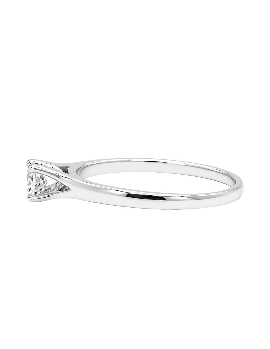Anillo de compromiso de oro blanco 14 k evadne diamante 4