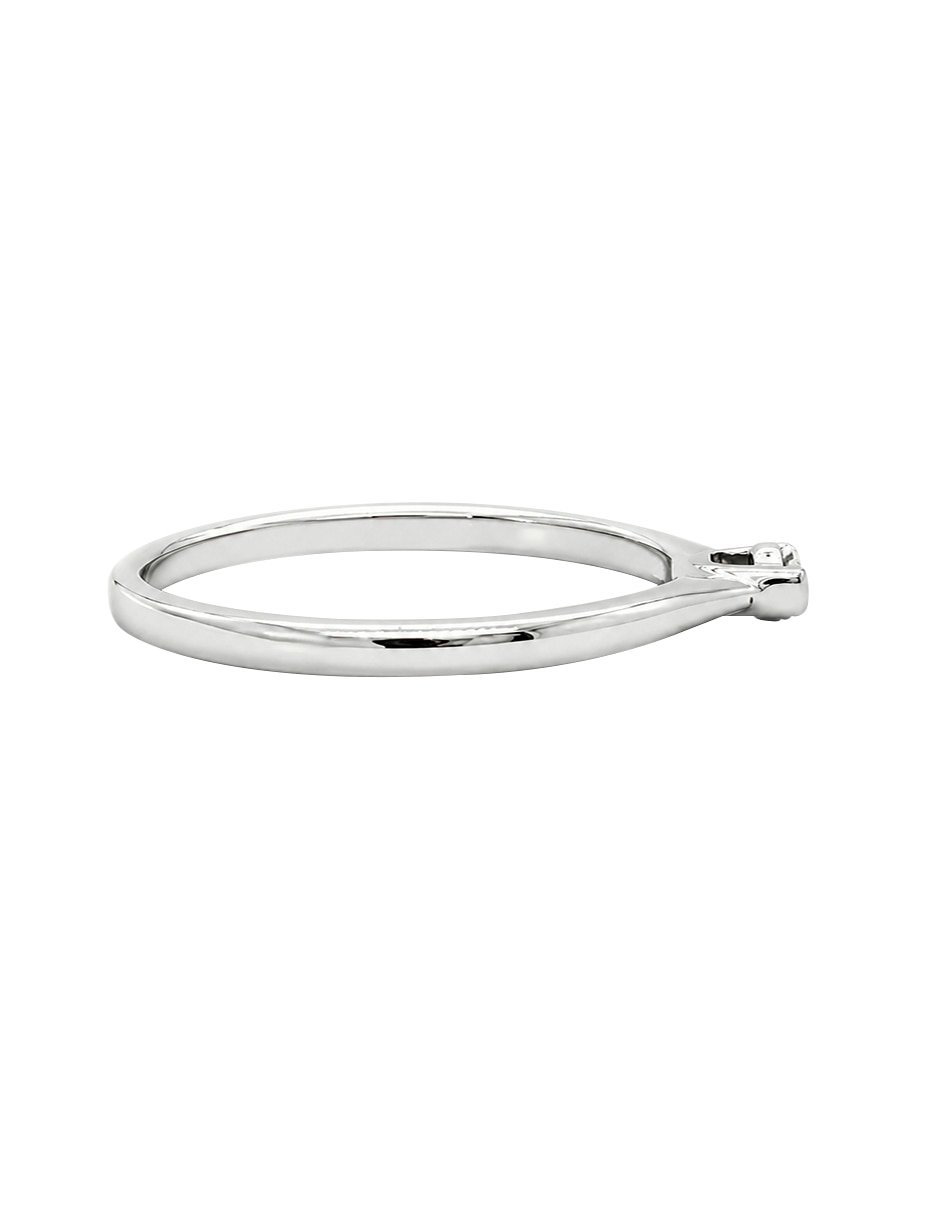 Anillo de compromiso de oro blanco 10 k klamore fer diamante