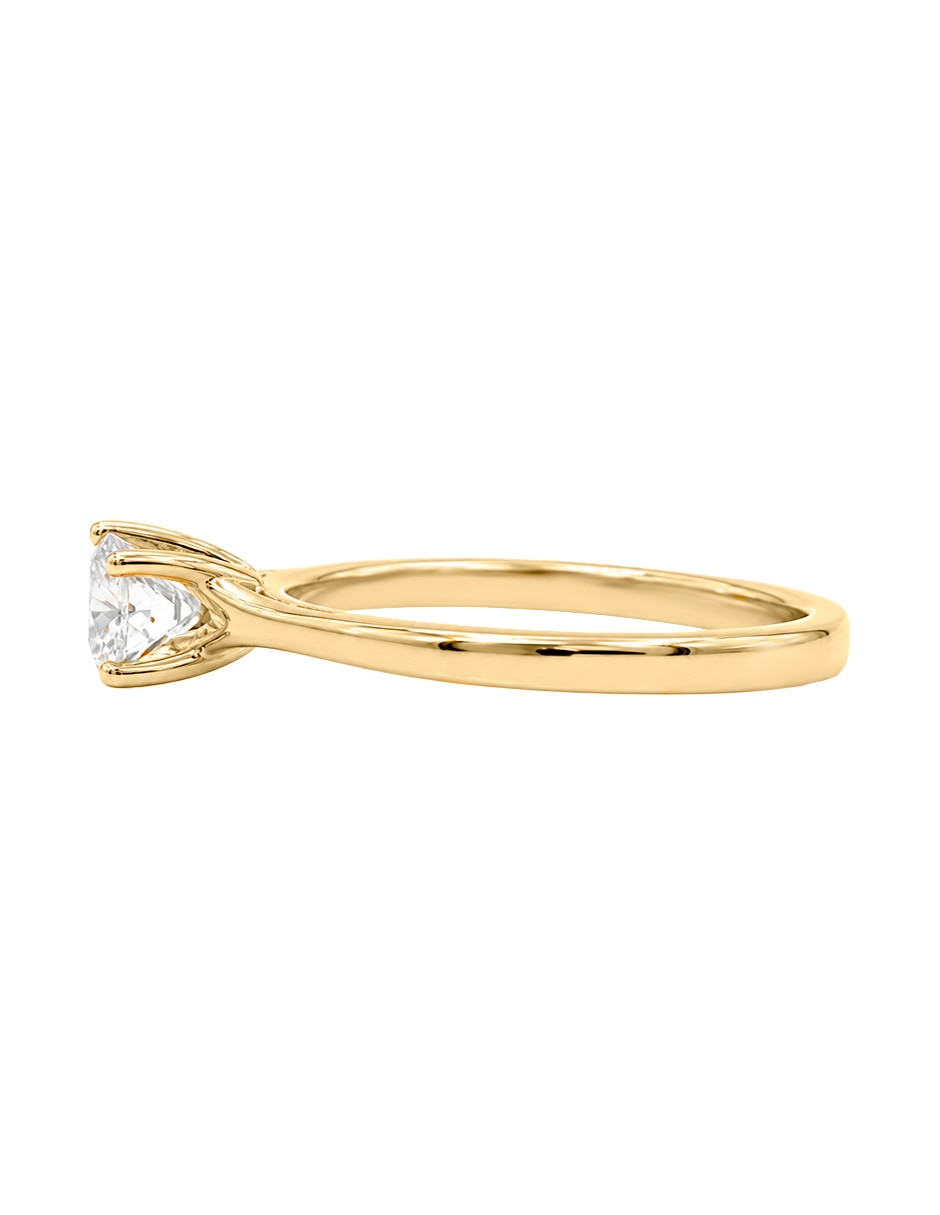 Anillo de compromiso de oro amarillo 14 k klamore isolde diamante