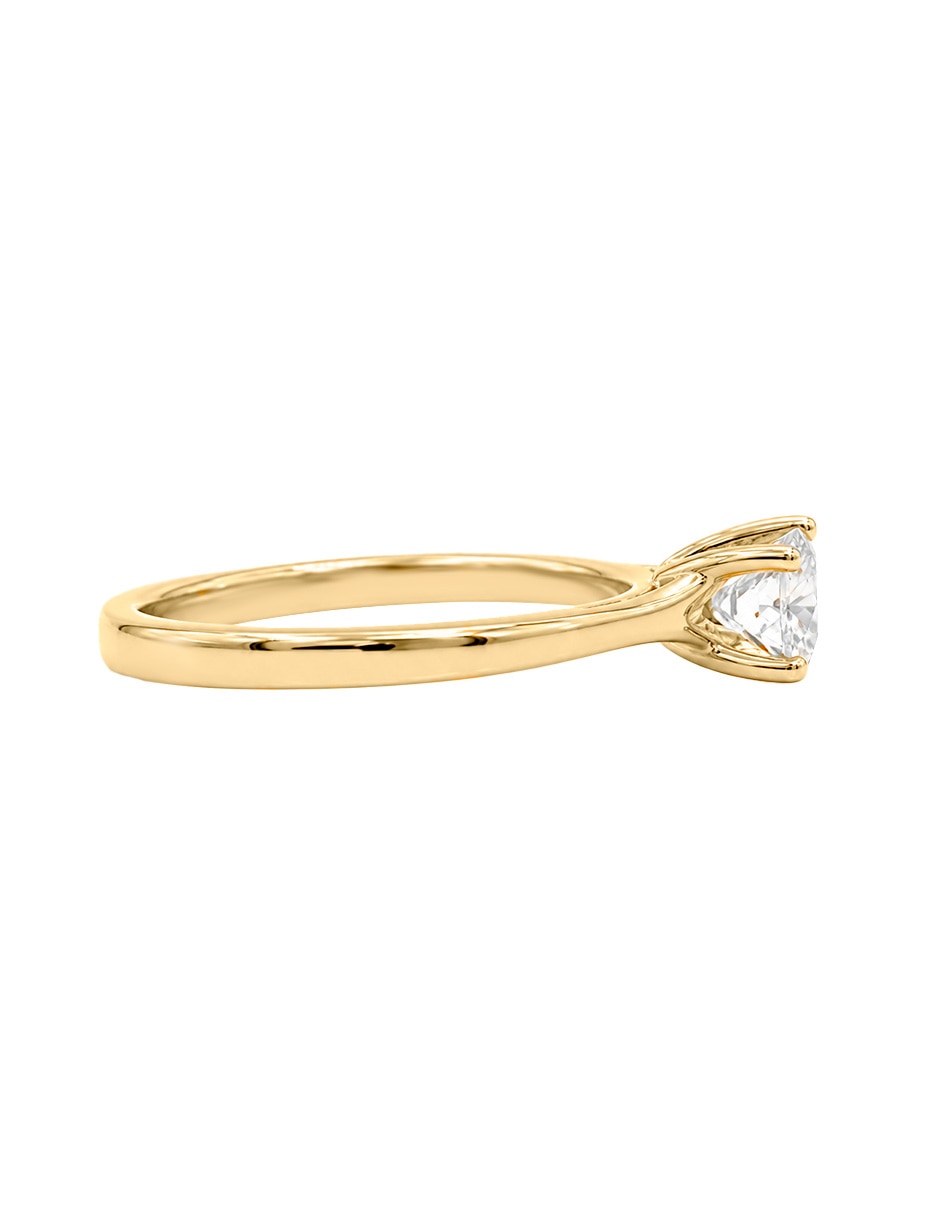 Anillo de compromiso de oro amarillo 14 k klamore isolde diamante