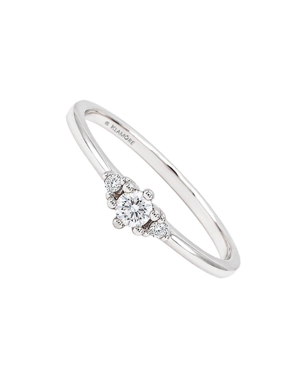 Anillo de compromiso de oro blanco 10 k fahid diamante Anillo de compromiso de oro blanco 10 k fahid diamante