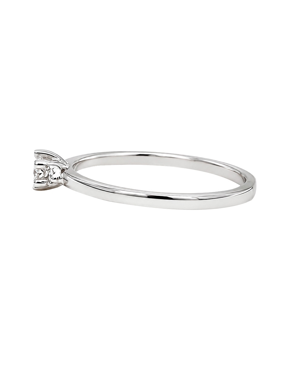 Anillo de compromiso de oro blanco 10 k fahid diamante 3