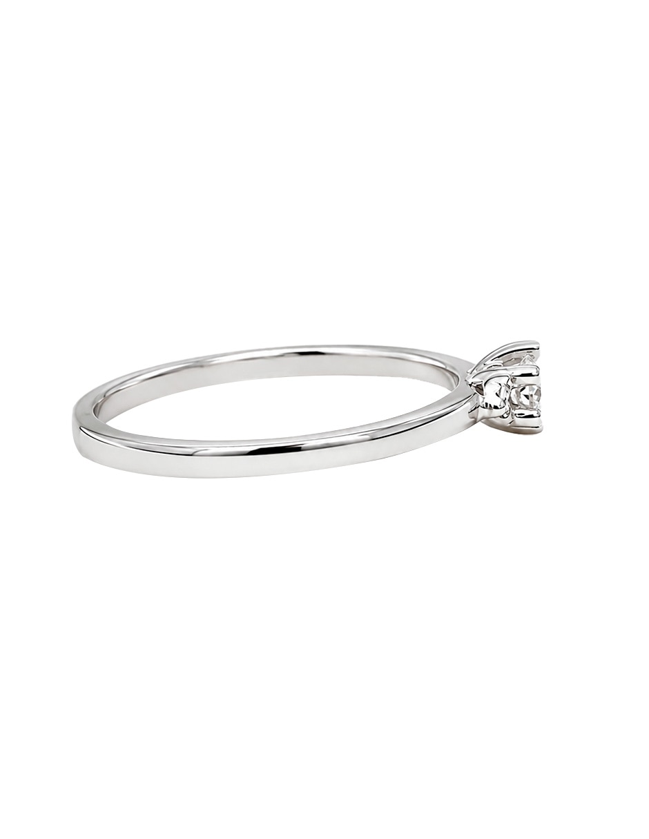 Anillo de compromiso de oro blanco 10 k fahid diamante 5