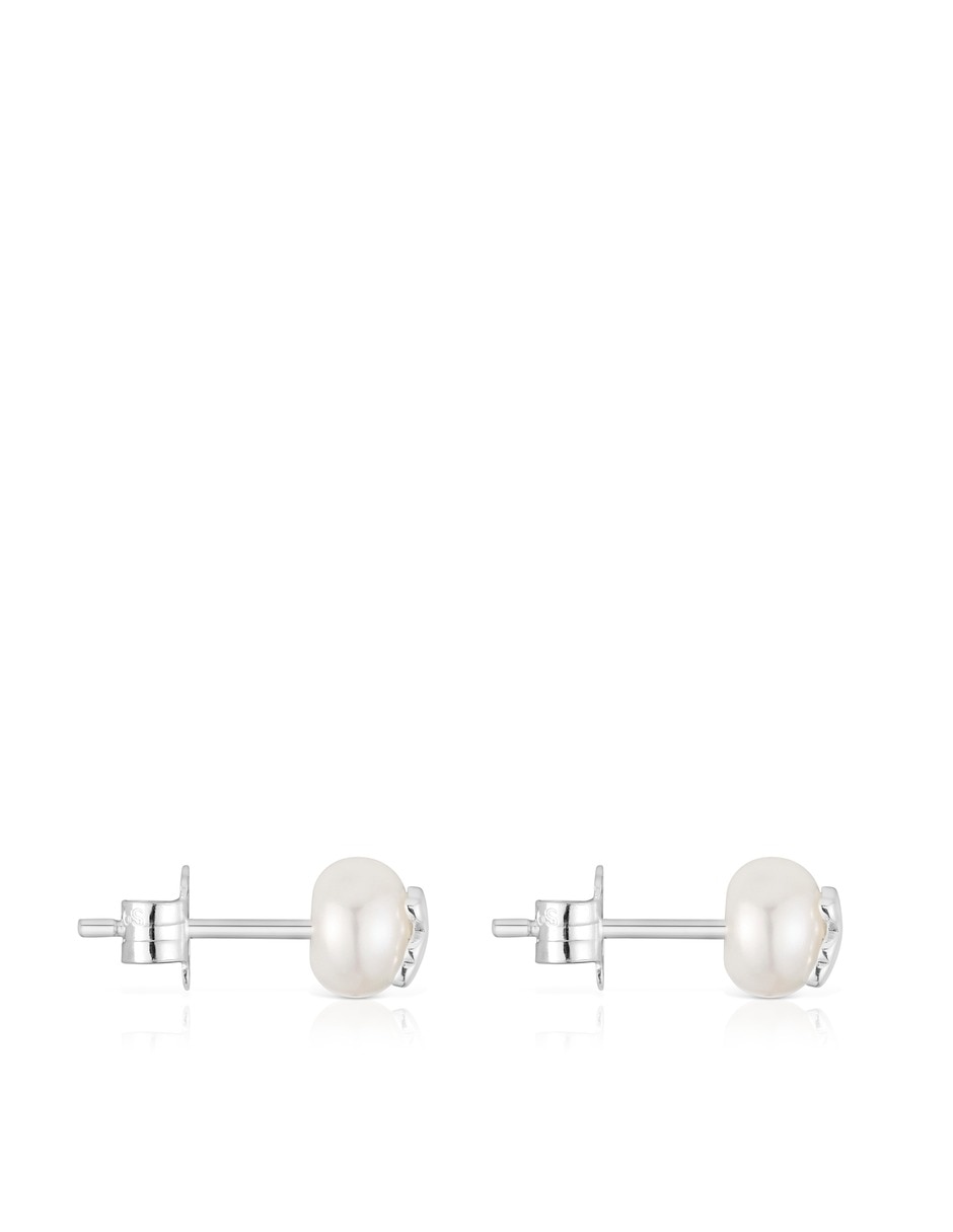 Broqueles de perla de plata p 925 perla 2
