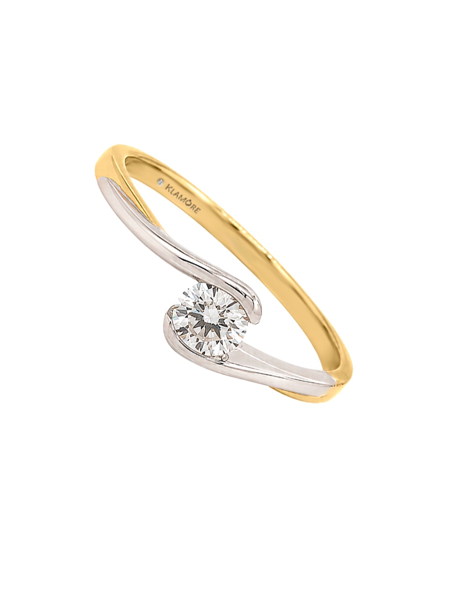 Anillo de compromiso de oro amarillo 14 k Dolly diamante Anillo de compromiso de oro amarillo 14 k Dolly diamante