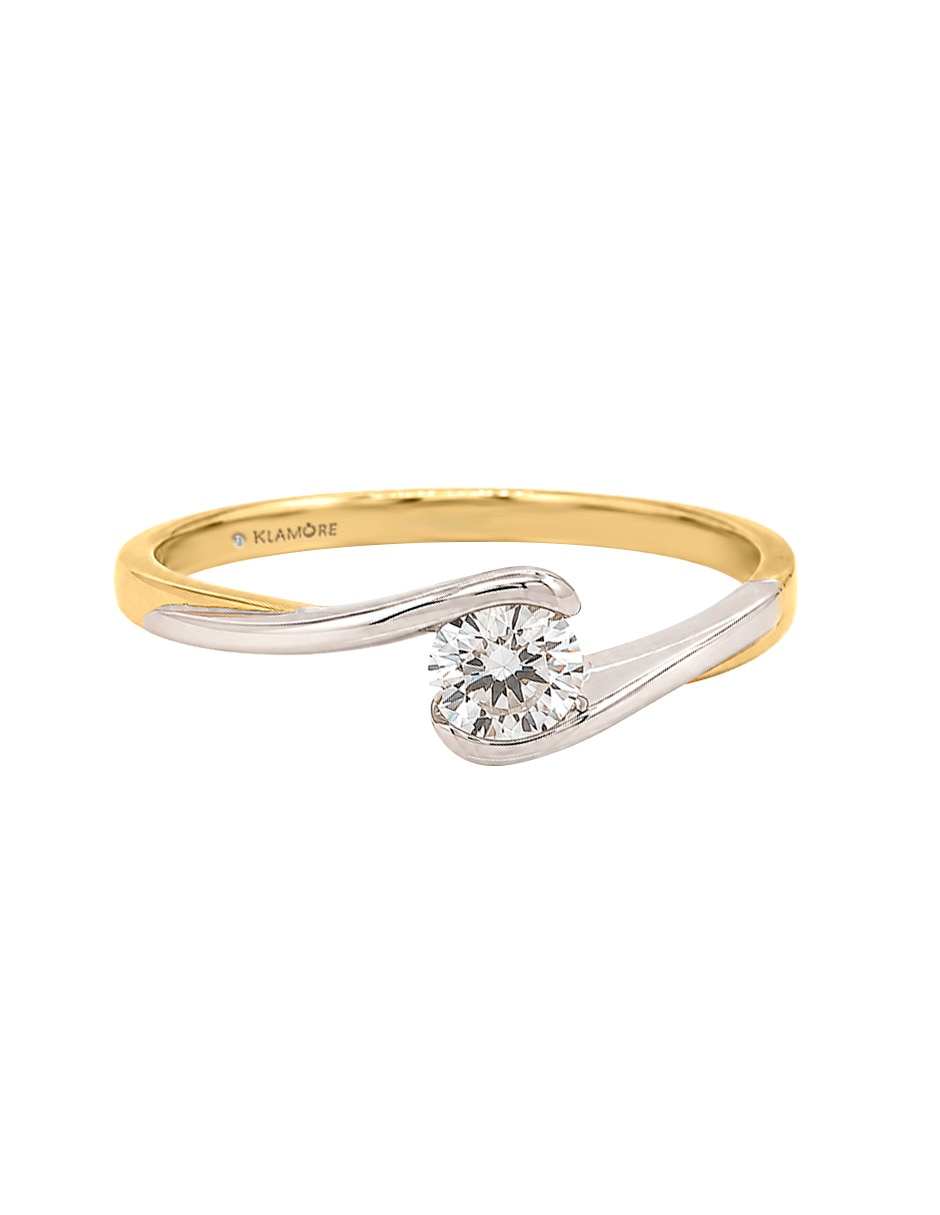 Anillo de compromiso de oro amarillo 14 k Dolly diamante 5