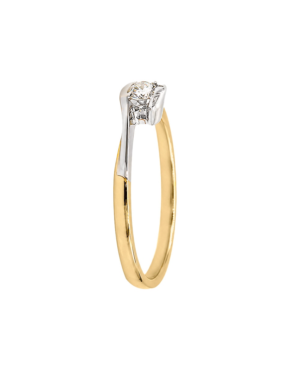 Anillo de compromiso de oro amarillo 14 k Dolly diamante 2