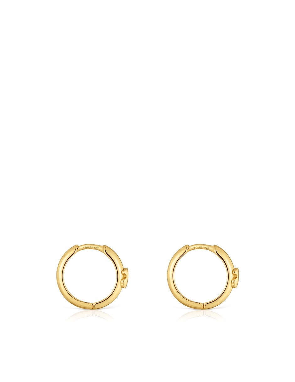 Aros de plata vermeil p 925 con acabado baño de oro 5