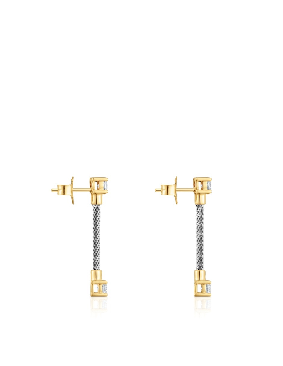 Aretes largos de oro 14 k 5