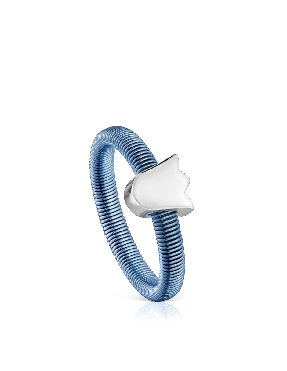 Anillo de flor P 925 de plata