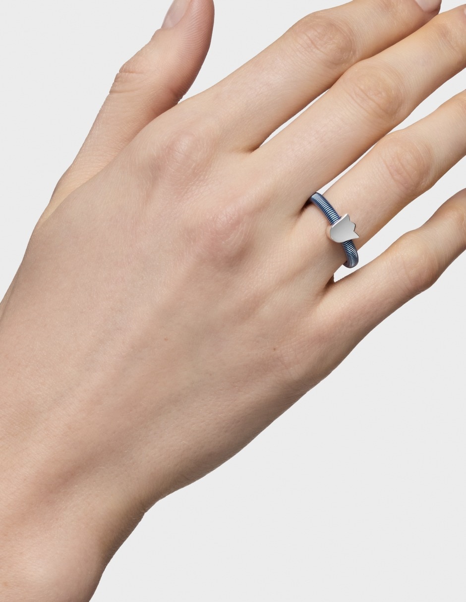 Anillo de flor P 925 de plata 3