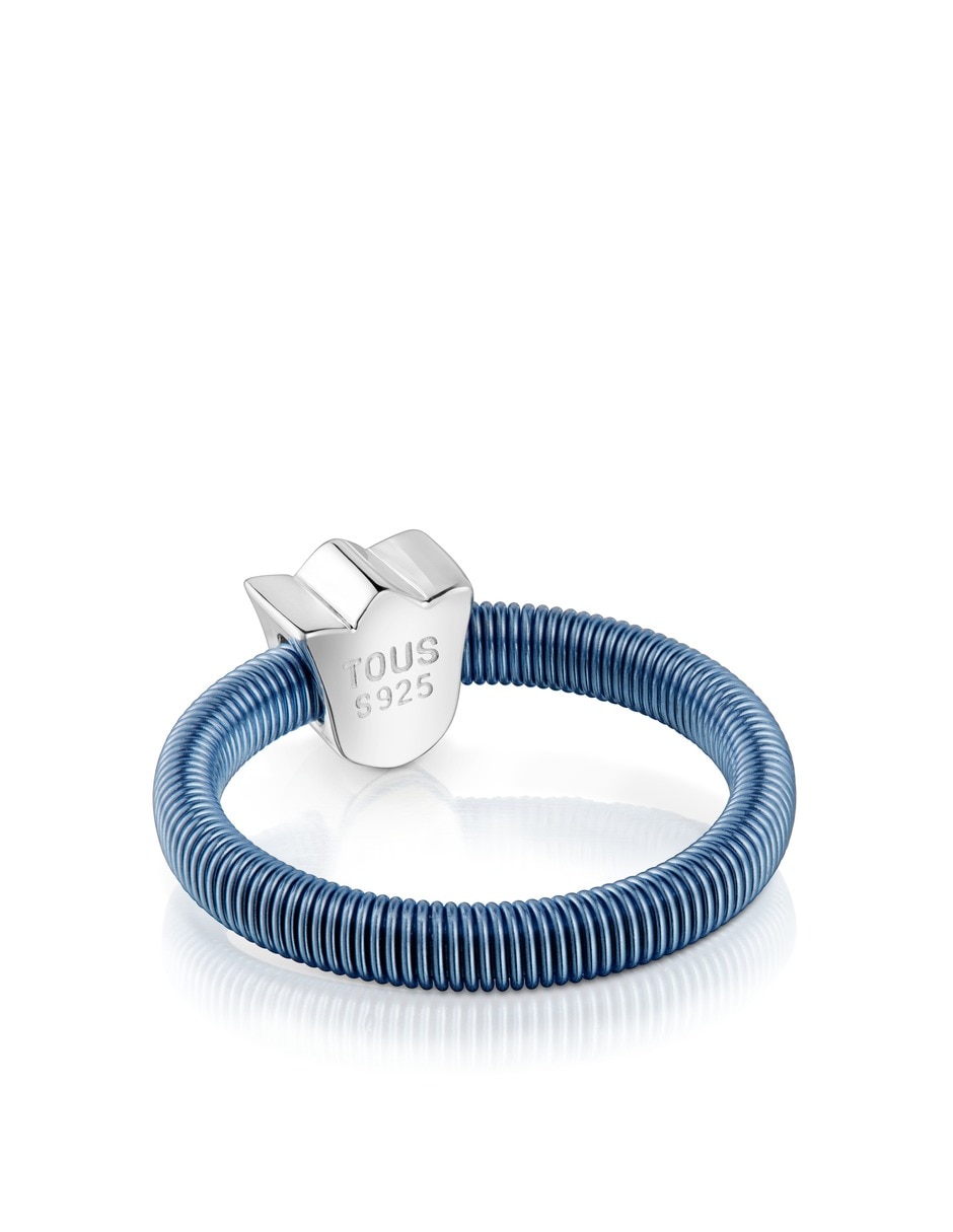 Anillo de flor P 925 de plata 4