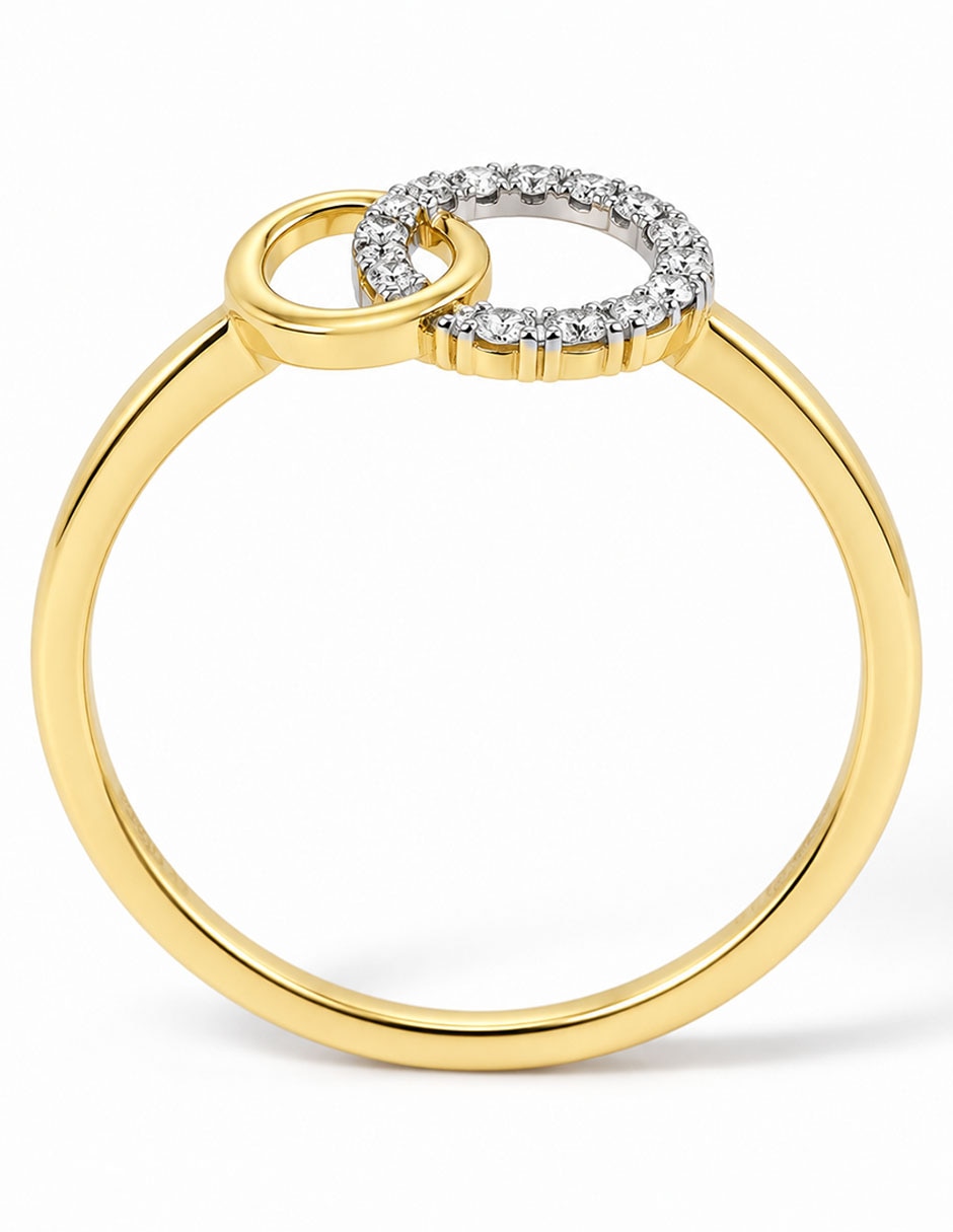 Anillo 14 k de oro diamante 4