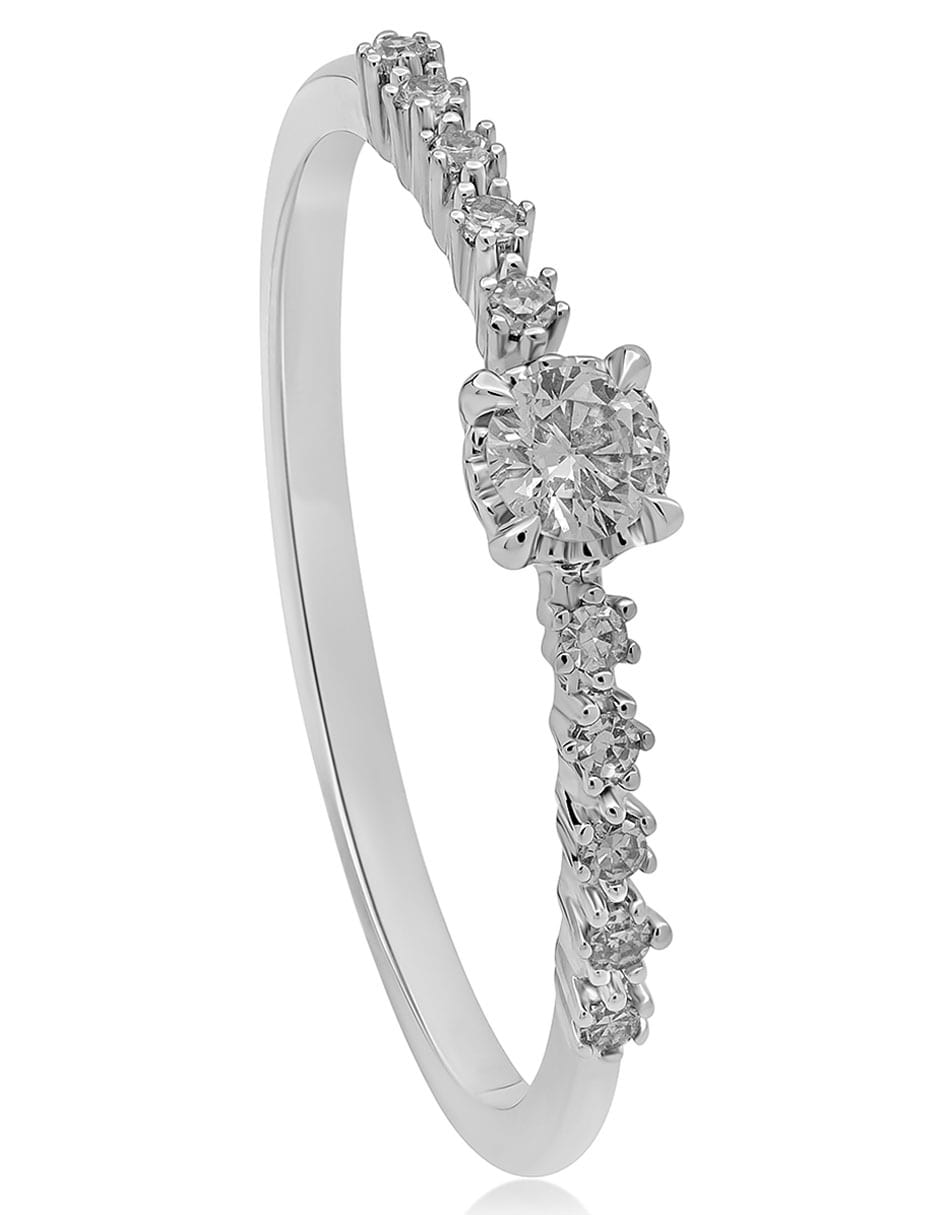 Anillo de compromiso de oro 14 k diamante 1