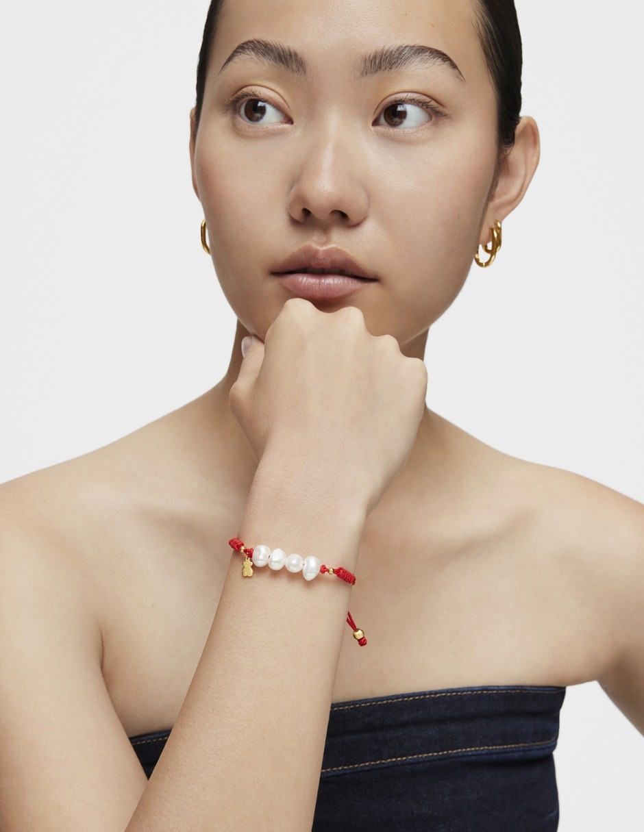 Pulsera de baño oro con perla P 925 6