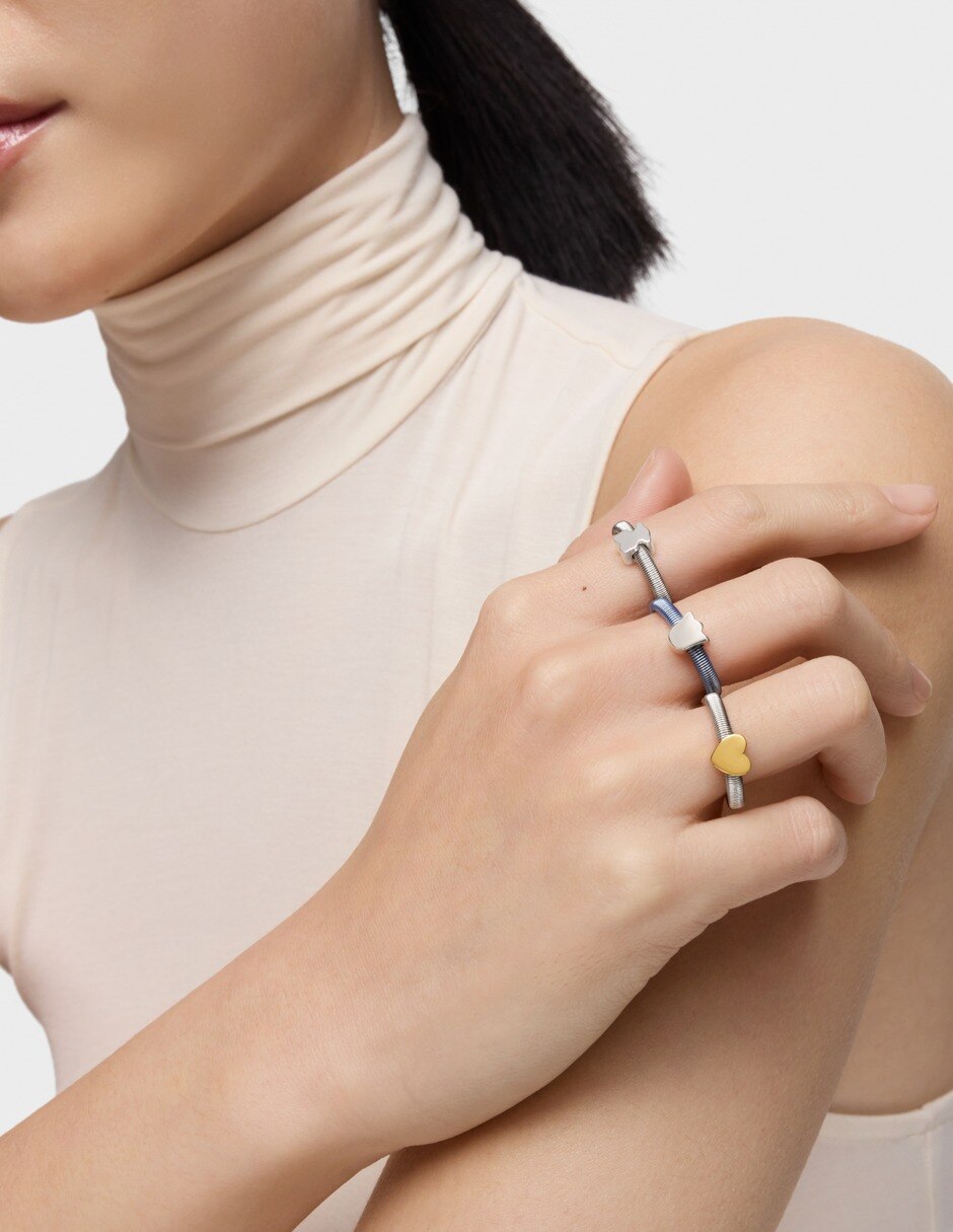 Anillo de plata vermeil P 925 con acabado baño de oro 3