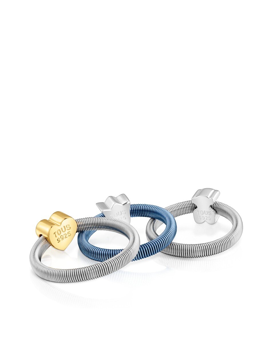 Anillo de plata vermeil P 925 con acabado baño de oro 4