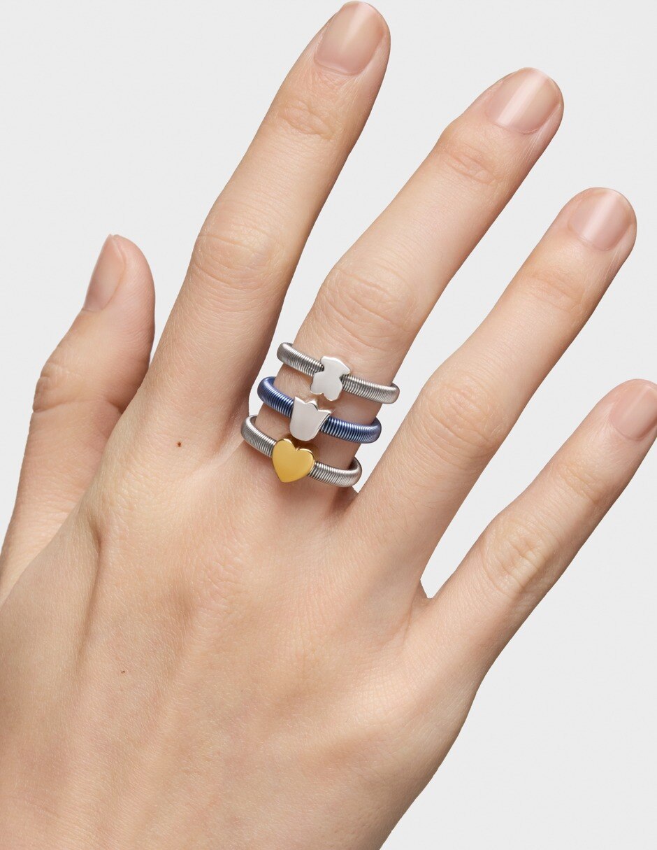Anillo de plata vermeil P 925 con acabado baño de oro 5
