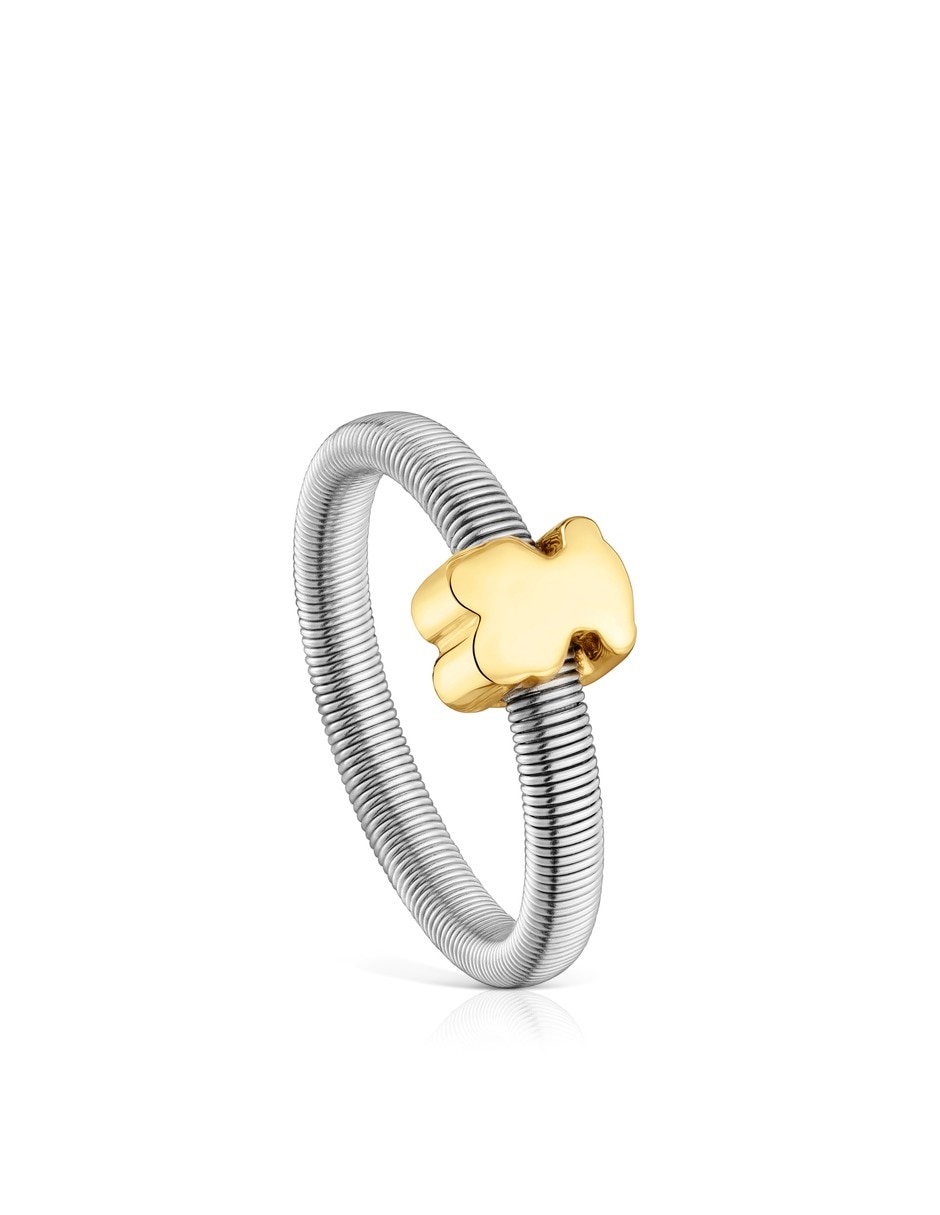 Anillo de oso de plata vermeil P 925 con acabado baño de oro Anillo de oso de plata vermeil P 925 con acabado baño de oro