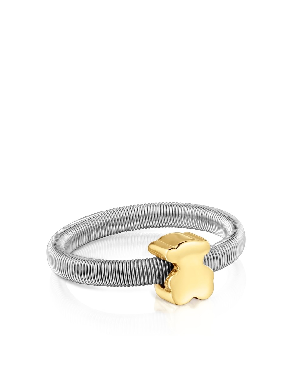 Anillo de oso de plata vermeil P 925 con acabado baño de oro 2