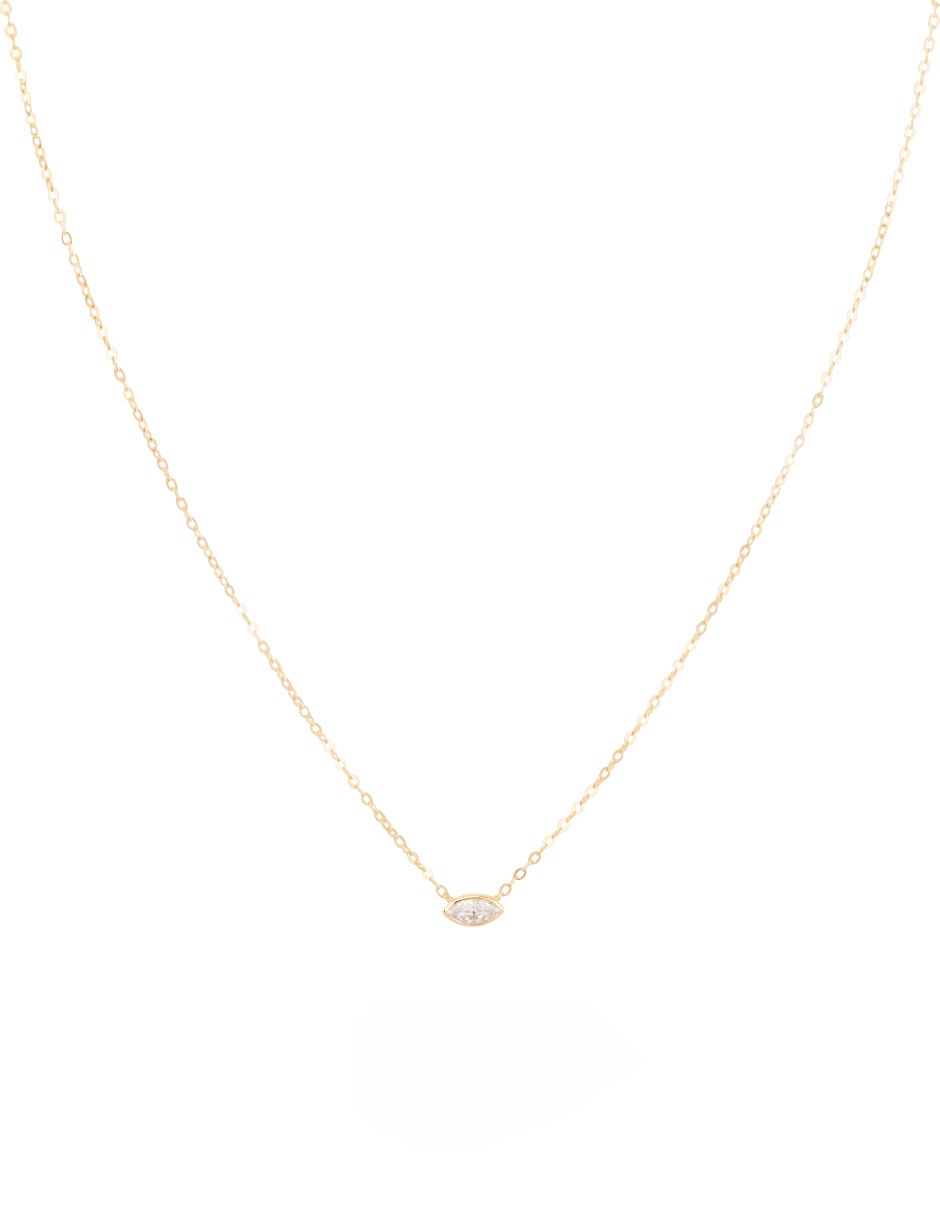 Collar ovalado de oro 14 k