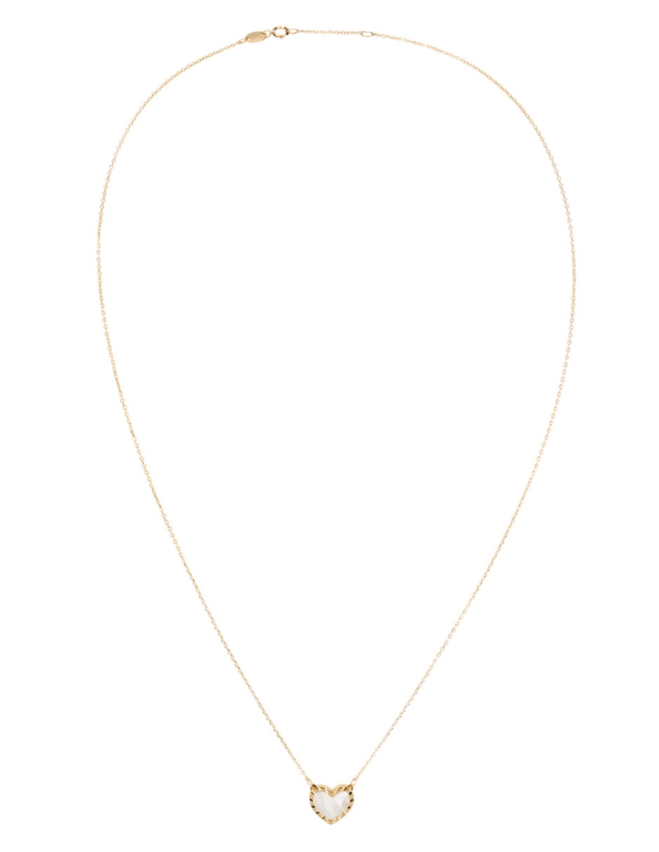 Collar de corazón de oro amarillo 14 K 2