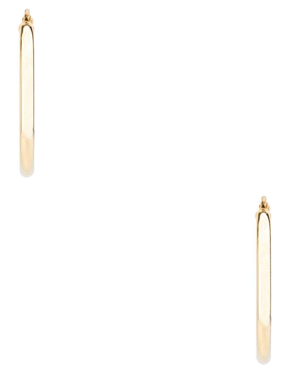 Arracadas de oro 14 K co acabado brillante Arracadas de oro 14 K co acabado brillante
