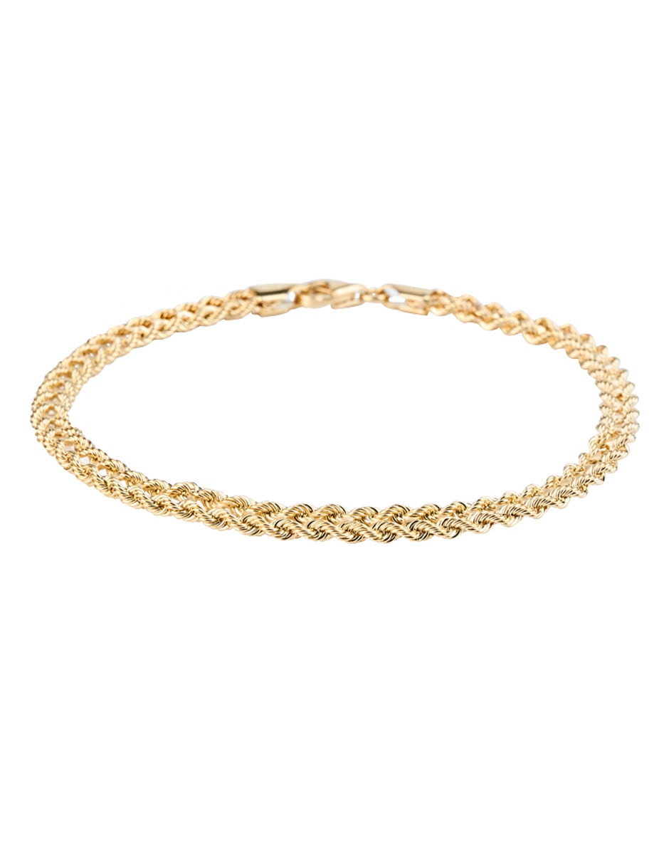 Pulsera de oro 14 K con acabado brillante 3