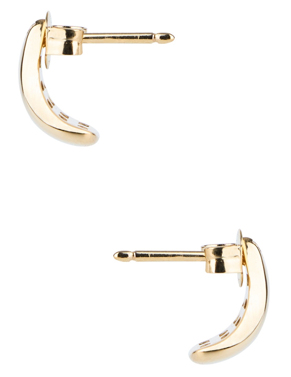 Broqueles de gota de oro 14 k con acabado pavé 2