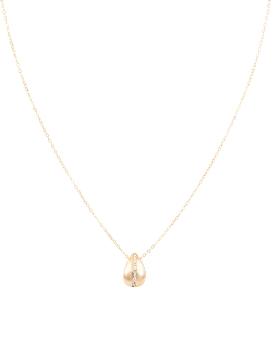 Collar de gota de oro amarillo 18 K Collar de gota de oro amarillo 18 K