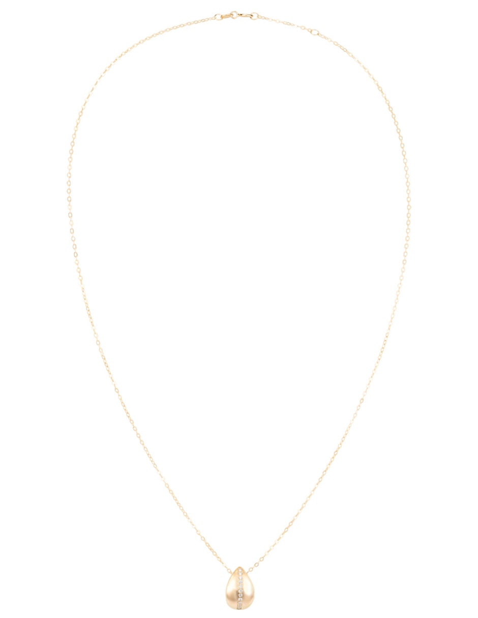 Collar de gota de oro amarillo 18 K 2